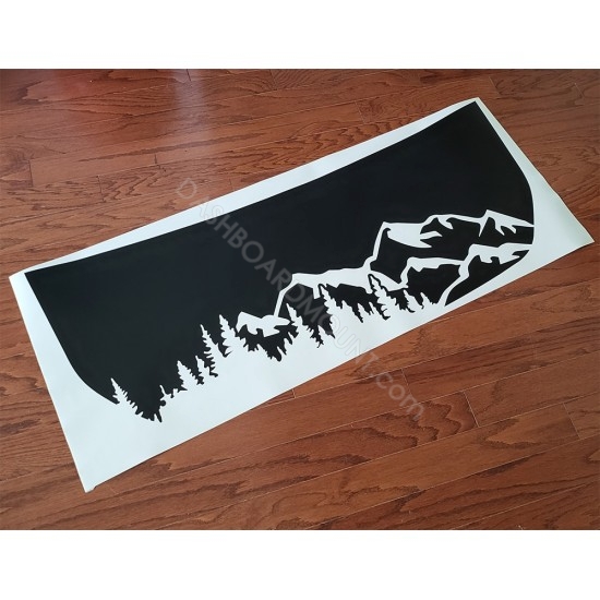 Hood bump Trees and mountains decal sticker for 6G Ford Bronco