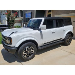 Side stripes body decals graphics Ford Bronco with Mountains