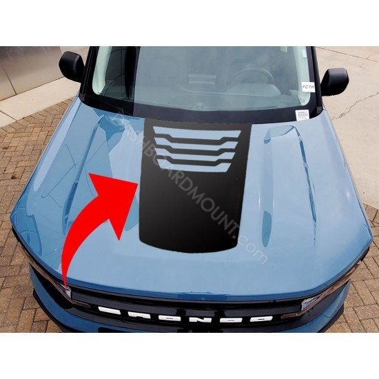 Hood vinyl Overlay graphics  Ford Bronco Sport - V5