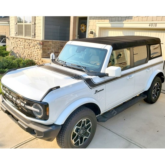 Retro Body & door side stripes graphics kit for 2021-2027 Ford Bronco  