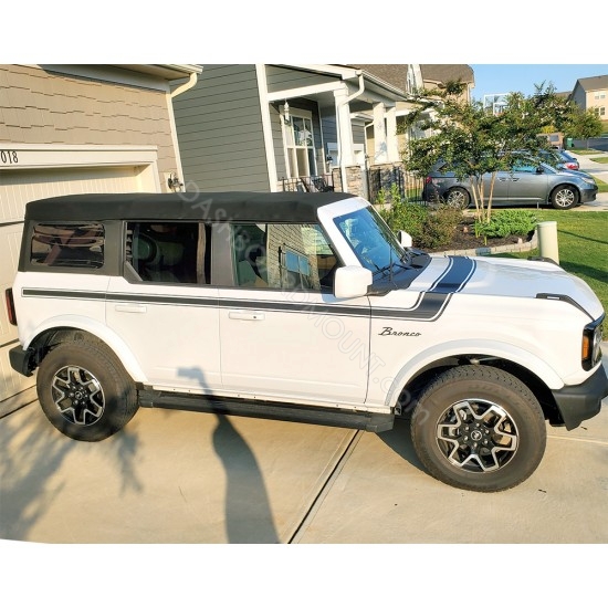 Retro Body & door side stripes graphics kit for 2021-2027 Ford Bronco  