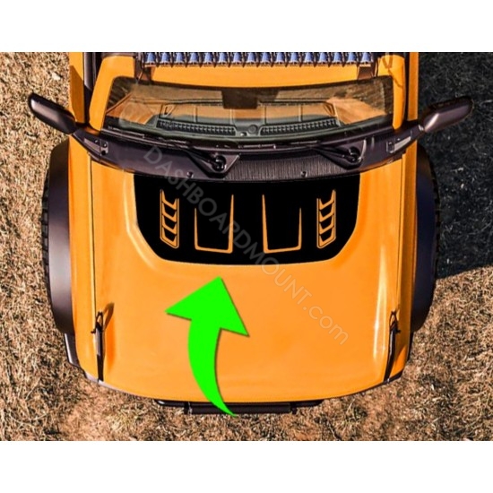 Hood bump with vent cut outs decal sticker for 6G Ford Bronco