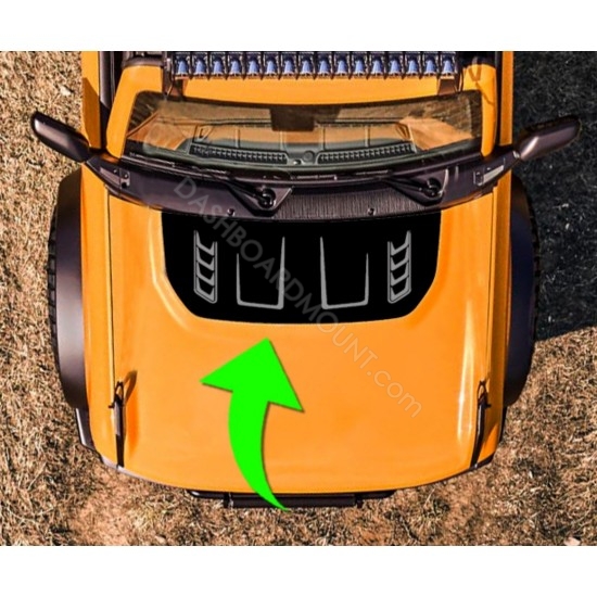 Hood bump decals in shape of vents decal sticker for 6G Ford Bronco