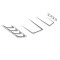 Hood bump decals in shape of vents decal sticker for 6G Ford Bronco