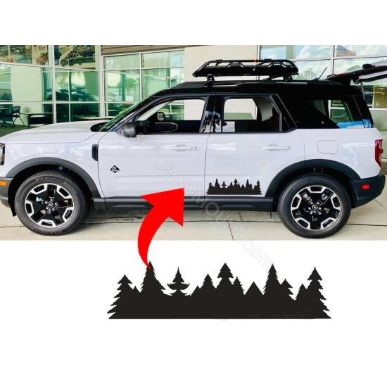 Trees and mountains for Ford Bronco Sport body decal - v4