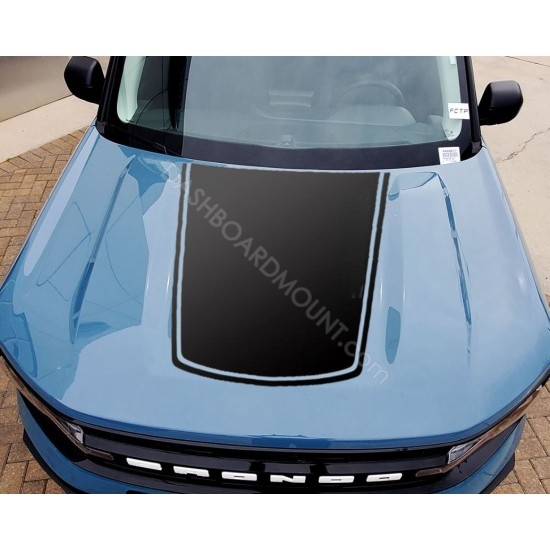 Hood vinyl Overlay graphics for Ford Bronco Sport