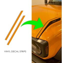 Ford Bronco Hood tie down handles color strips decal 