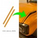 Ford Bronco Hood tie down handles color strips decal 