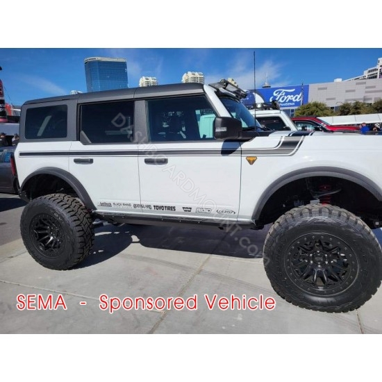 Retro Body & door side stripes graphics kit for 2021-2027 Ford Bronco  