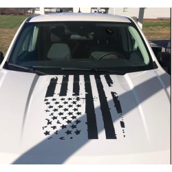American Flag Hood Graphics Decal for Ford Maverick - v9