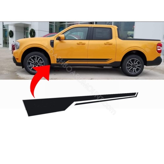 Straigth side door stripes  for Ford Maverick - v11