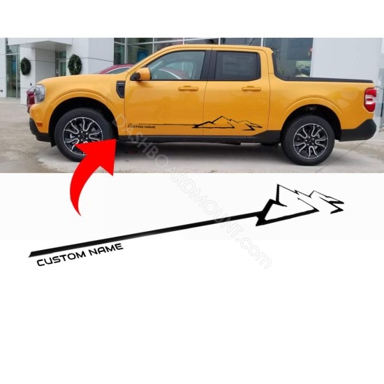 Mountain peaks side door stripes for Ford Maverick - v12
