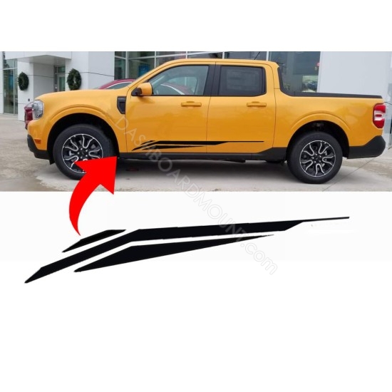Modern side door stripes for Ford Maverick - v13