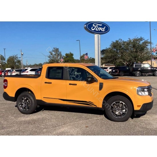 Modern side door stripes for Ford Maverick - v13