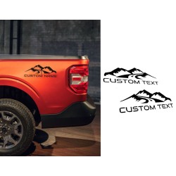 Mountain Peaks bedside Mountain Peaks Decal  for Ford Maverick- v6