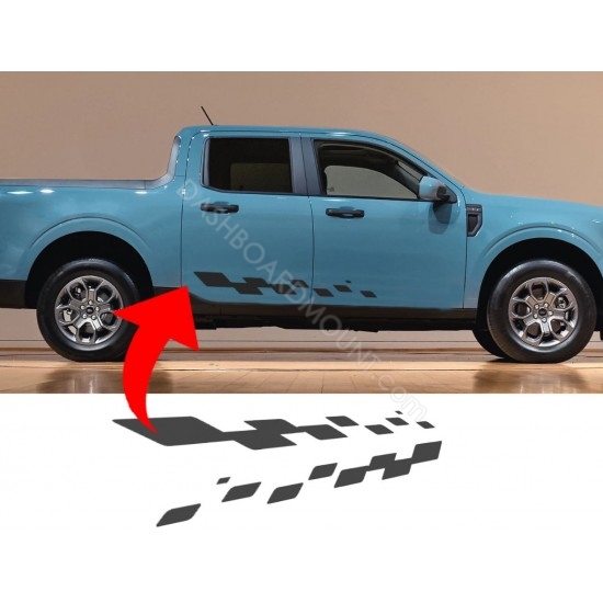 Side door checker graphics for Ford Maverick  - v5