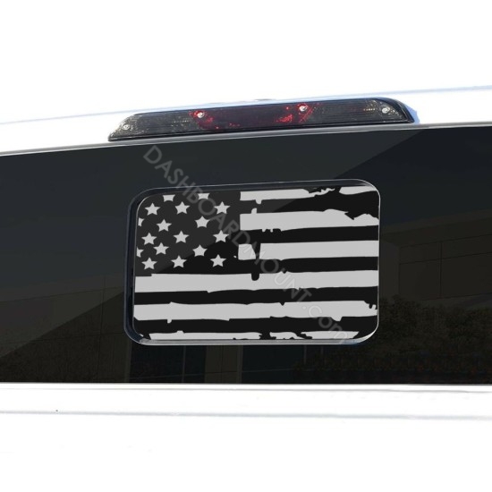 Maverick Rear small Window distressed American Flag - v3