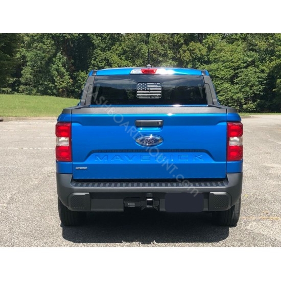 Maverick Rear small Window distressed American Flag - v3