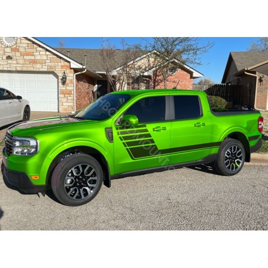 Side door Speedway stripes graphics for Ford Maverick - v21