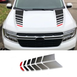  Hood Stripes with Red accent for Ford Maverick - v12