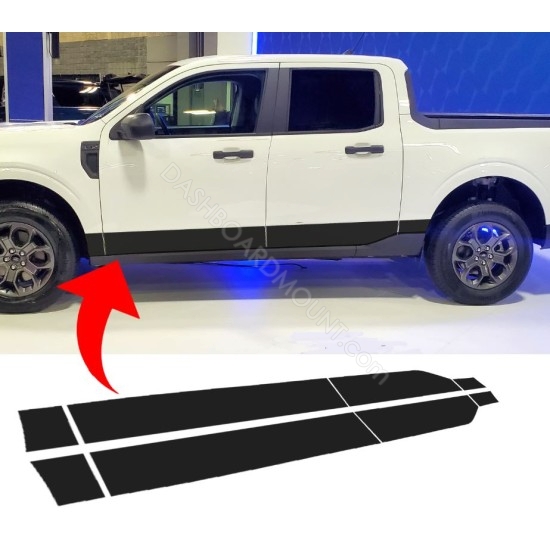 Side bottom door stripes graphics for Ford Maverick - v14