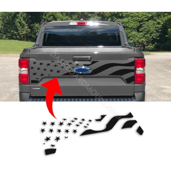 Tailgate American Flag Graphics Decal for Ford Maverick