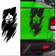 Ripped rip tail gate sidebed graphics for Gladiator