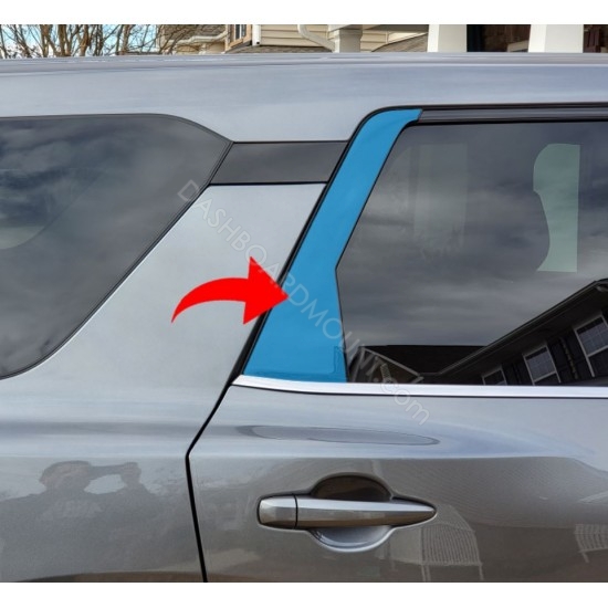 Antiscratch piano finish door handles for Nissan Pathfinder (C pillar)