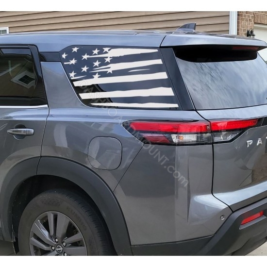American Flag window decal for Nissan Pathfinder 