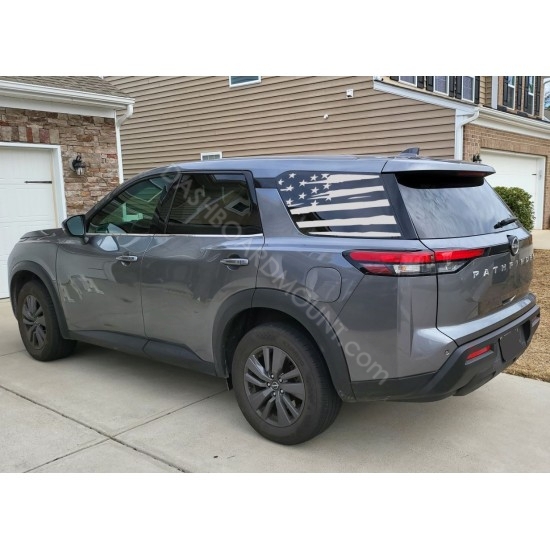 American Flag window decal for Nissan Pathfinder 