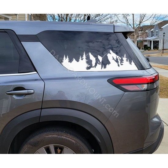 American Flag window decal for Nissan Pathfinder - v6