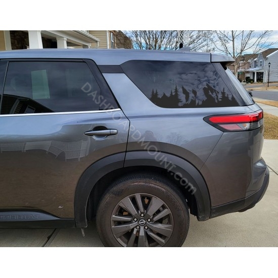 American Flag window decal for Nissan Pathfinder - v6