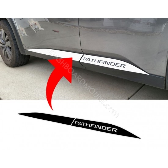 Plastic door molding overlay vinyl decal for 2022 Nissan Pathfinder