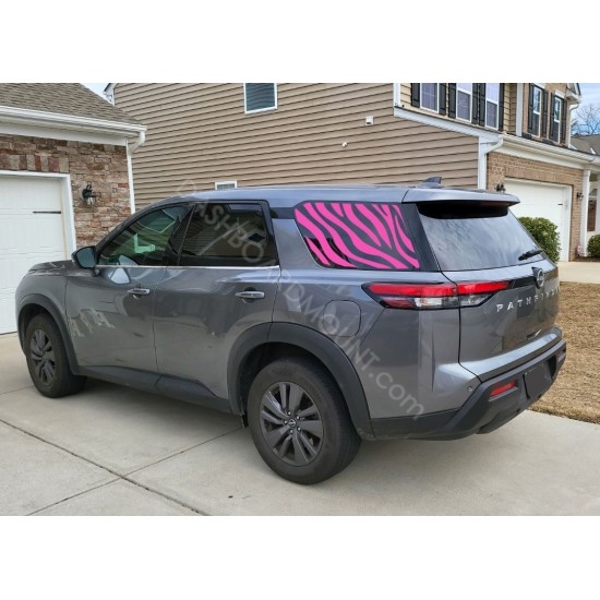 Zebra print window decal for Nissan Pathfinder 