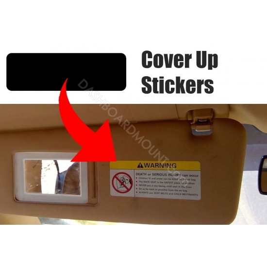 Sun visor cover up stickers for Porsche