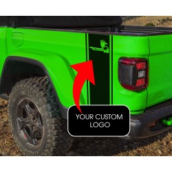 Pickup Truck bedside Stripes + Custom Graphic