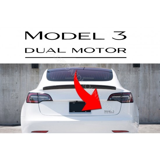 Model 3 Dual Motors trunk decal