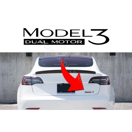 Model 3 Performance trunk decal