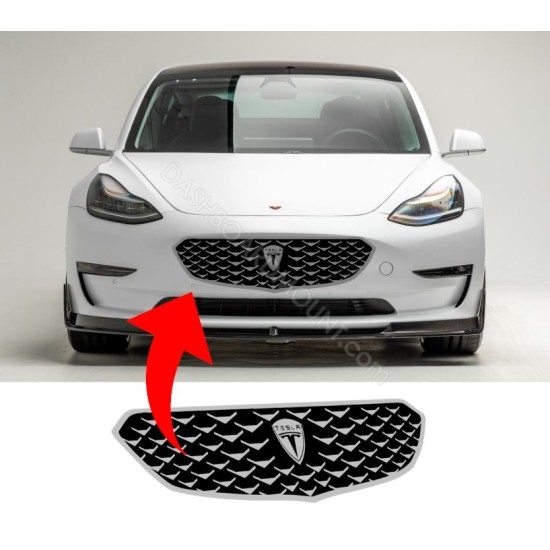 Tesla Model 3 Model Y bumper grille decal V style - 7A