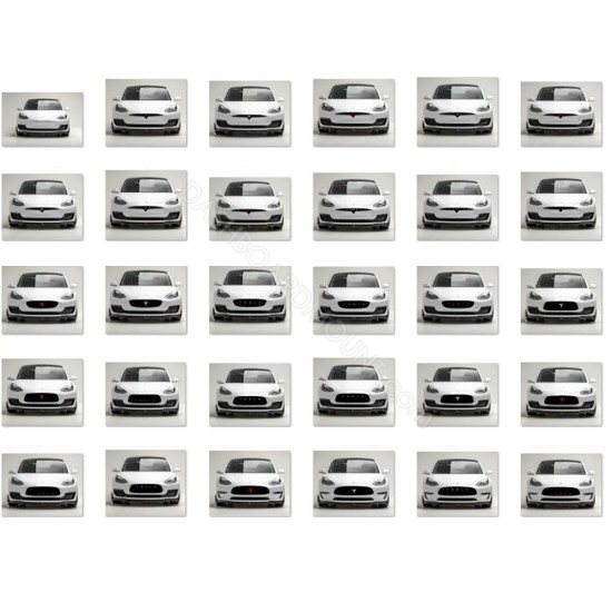 Tesla Model 3 Model Y bumper grille decal - 4B
