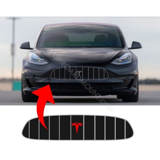 Tesla Model 3 Model Y bumper grille decal (Maserati Style)