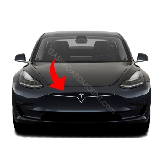 Tesla Model 3 Model Y bumper grille decal OUTLINE -  1a