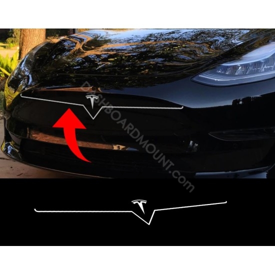 Tesla Model 3 Model Y bumper grille decal OUTLINE -  1a