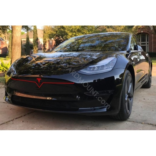 Tesla Model 3 Model Y bumper grille decal OUTLINE -  1a