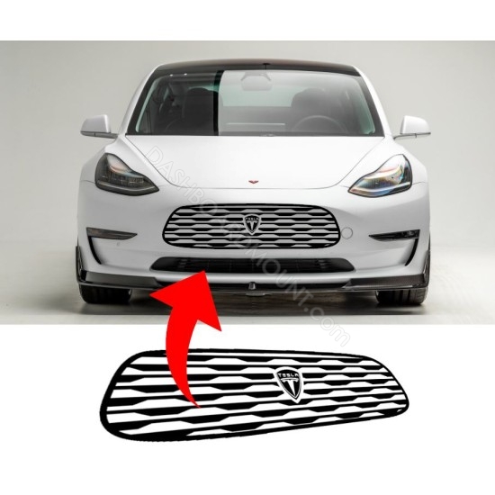 Tesla Model 3 Model Y bumper grille decal V style - 10A