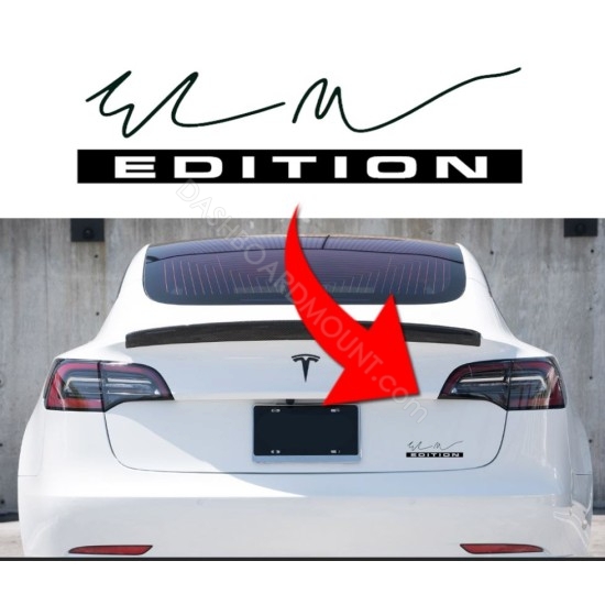 Trunk Elon Musk Edition decal / sticker (Tesla)