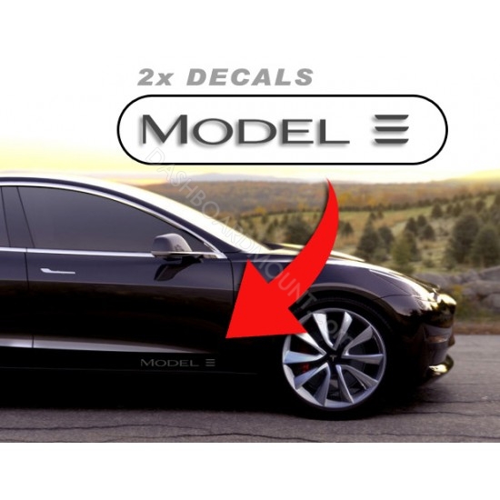 2pcs Model 3 door panel Decals