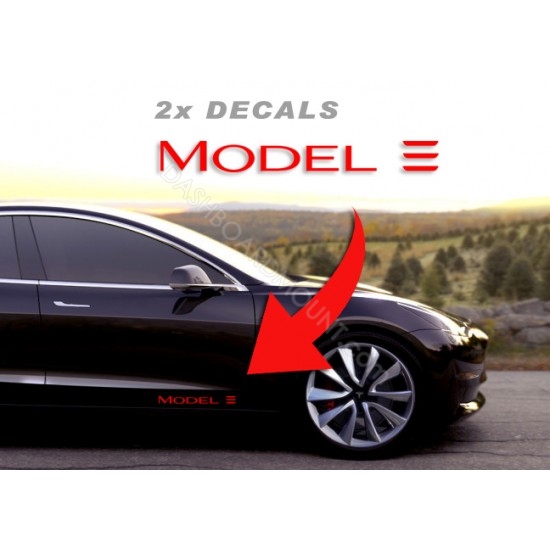 2pcs Model 3 door panel Decals