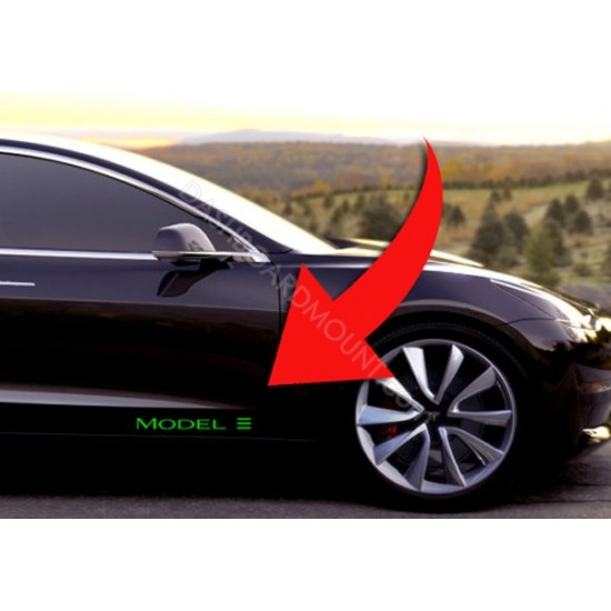 2pcs Model 3 door panel Decals