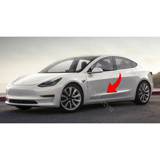 2pcs Model 3 door panel Decals